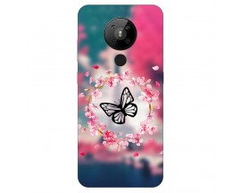 Husa Silicon Soft Upzz Print, Compatibila Cu Nokia 5.3, Butterfly