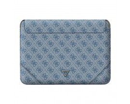 Husa Premium Guess Sleeve Uptown Triangle Logo, Compatibila Cu Laptop / Macbook 16 Inch, Albastru - 39998