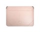 Husa Premium Guess Sleeve Saffiano Triangle Logo, Compatibila Cu Laptop / Macbook 16 inch, Roz - 39912