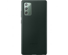 Husa Protectie Spate Samsung Leather Cover pentru Samsung Galaxy Note 20, EF-VN980LGEGEU - Green