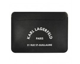 Husa Premium Karl Lagerfeld Sleeve Saffiano RSG, Compatibila Cu Laptop / Macbook Pro / Air 13 inch, Negru - 40222