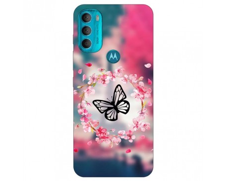 Husa Silicon Soft Upzz Print, Compatibila Cu Motorola Moto G71 5G, Butterfly