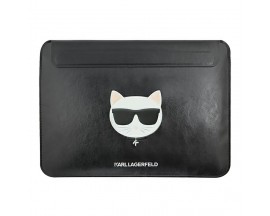 Husa Premium Karl Lagerfeld Sleeve Choupette Head, Compatibila Cu Laptop / Macbook 16 inch, Negru - 40215