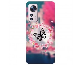 Husa Silicon Soft Upzz Print, Compatibila Cu Xiaomi 12 Pro, Butterfly