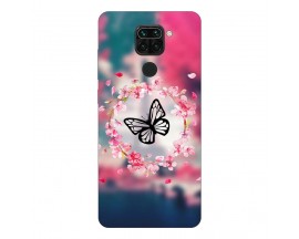 Husa Silicon Soft Upzz Print, Compatibila Cu Xiaomi Redmi Note 9, Butterfly