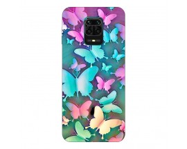 Husa Silicon Soft Upzz Print, Compatibila Cu Xiaomi Redmi Note 9s, Colorfull Butterflies