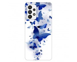Husa Silicon Soft Upzz Print, Compatibila Cu Samsung Galaxy A73 5G, Blue Butterflies