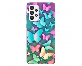Husa Silicon Soft Upzz Print, Compatibila Cu Samsung Galaxy A73 5G, Colorfull Butterflies
