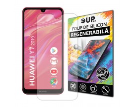 Folie Silicon Upzz Max, Compatibila Cu Huawei Y7 2019, Regenerabila, Case Friendly