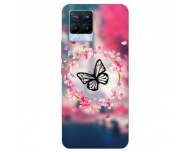 Husa Silicon Soft Upzz Print, Compatibila Cu Realme 8, Butterfly