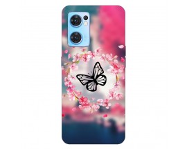 Husa Silicon Soft Upzz Print, Compatibila Cu Oppo Reno7 5g, Butterfly
