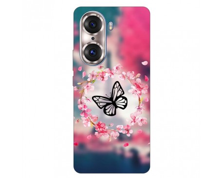 Husa Silicon Soft Upzz Print, Compatibila Cu Honor 60 Pro, Butterfly