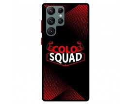 Husa AntiShock Upzz Colo Squad Compatibila Cu Samsung Galaxy S22 Ultra, Rama Neagra