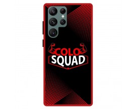 Husa AntiShock Upzz Colo Squad Compatibila Cu Samsung Galaxy S22 Ultra, Rama Rosie