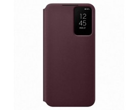 Husa Samsung Clear View Cover, Compatibila Cu Samsung Galaxy S22+ Plus , Burgundy - 10880