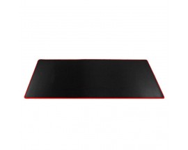 Mousepad Gaming UPzz Black And Red, 90x40x0.3 Cm, Negru, Cusaturi Rosii