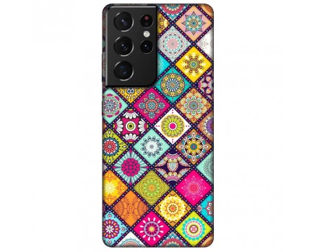 Husa Silicon Soft Upzz Print, Compatibila Cu Samsung Galaxy S21 Ultra, Floral