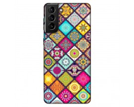 Husa Silicon Soft Upzz Print, Compatibila Cu Samsung Galaxy S21 FE, Floral