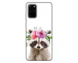 Husa Silicon Soft Upzz Print, Compatibila Cu Samsung Galaxy S20, Cute Raccoon