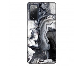 Husa Silicon Soft Upzz Print, Compatibila Cu Samsung Galaxy S20 FE, Black Marble