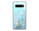 Husa Silicon Soft Upzz Print, Compatibila Cu Samsung Galaxy S10, Turcoaz Marble