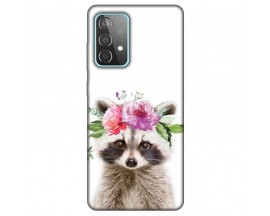 Husa Silicon Soft Upzz Print, Compatibila Cu Samsung Galaxy A52 / A52 5G, Cute Raccoon