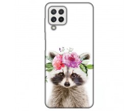 Husa Silicon Soft Upzz Print, Compatibila Cu Samsung Galaxy A22, Cute Raccoon