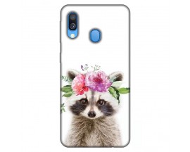 Husa Silicon Soft Upzz Print, Compatibila Cu Samsung Galaxy A20e, Cute Raccoon