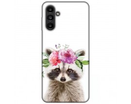 Husa Silicon Soft Upzz Print, Compatibila Cu Samsung Galaxy A13 5g, Cute Raccoon