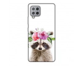 Husa Silicon Soft Upzz Print, Compatibila Cu Samsung Galaxy A12, Cute Raccoon
