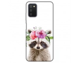 Husa Silicon Soft Upzz Print, Compatibila Cu Samsung Galaxy A03s, Cute Raccoon