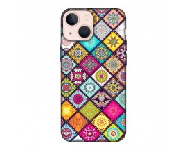 Husa Silicon Soft Upzz Print, Compatibila Cu iPhone 13 Mini, Floral