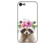 Husa Silicon Soft Upzz Print, Compatibila Cu iPhone SE 2020 / 2022, Cute Raccoon