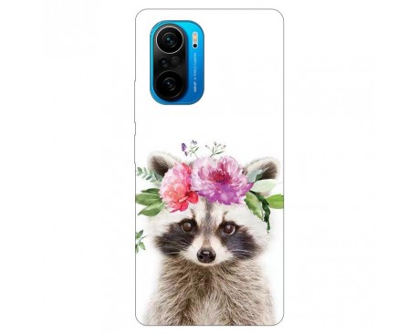 Husa Silicon Soft Upzz Print, Compatibila Cu Xiaomi Poco F3, Cute Raccoon
