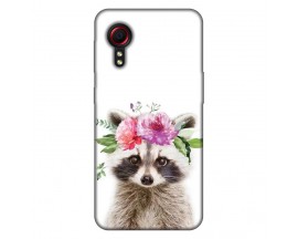 Husa Silicon Soft Upzz Print, Compatibila Cu Samsung Galaxy XCOVER 5, Cute Raccoon