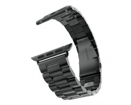 Curea UPzz Watchband W036, Compatibila Cu Apple Watch 1 / 2 / 3 / 4 / 5 / 6/ 7 / SE, 38mm / 40mm / 41mm, Metalic, Negru