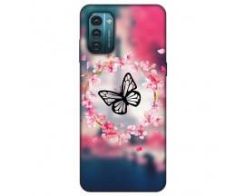 Husa Silicon Soft Upzz Print, Compatibila Cu Nokia G21, Butterfly