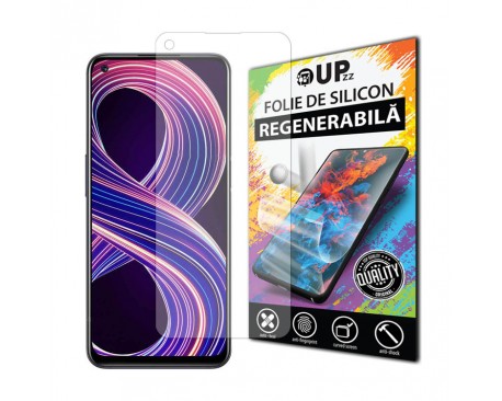 Folie Silicon Upzz Max, Compatibila Cu Realme 8 5G, Regenerabila, Case Friendly