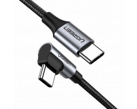 Cablu De Date/ Incarcare UGREEN Cot, USB-C To USB-C, QC 3.0, PD, 3A, 60W, 1m, Negru
