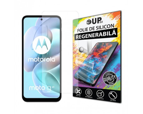 Folie Silicon Upzz Max, Compatibila Cu Motorola Moto G41, Regenerabila, Case Friendly