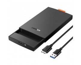 Rack Extern Ugreen CM237, Compatibil HDD Si SSD SATA 2.5", Include Cablu USB 3.0 la Micro USB, Negru