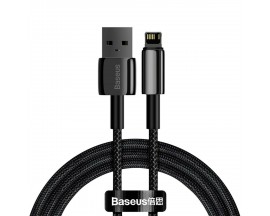 Cablu Tungsten Gold Baseus USB la lightning, 2.4A, 1m, Negru - CALWJ-01