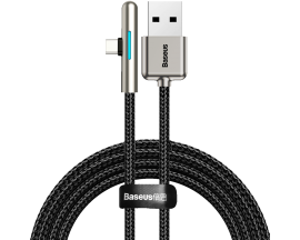 Cablu de date/incarcare Baseus, Mobile Game Elbow, USB Type-C 2M 4 A, Negru - CAT7C-C01