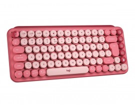 Tastatura mecanica Logitech Pop Keys Blast, Brown switch, Roz