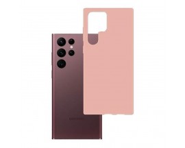 Husa Spate 3mk Matte Case, Compatibila Cu Samsung Galaxy S22 Ultra, Roz Matte, Silicon
