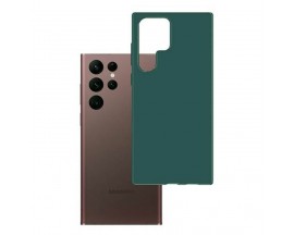 Husa Spate 3mk Matte Case, Compatibila Cu Samsung Galaxy S22 Ultra, Verde Matte, Silicon