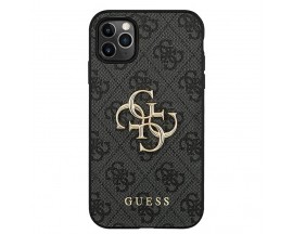Husa Spate Premium Guess Compatibila Cu iPhone 11 Pro Max, Colectia Big Metal Logo, Gri - 6617