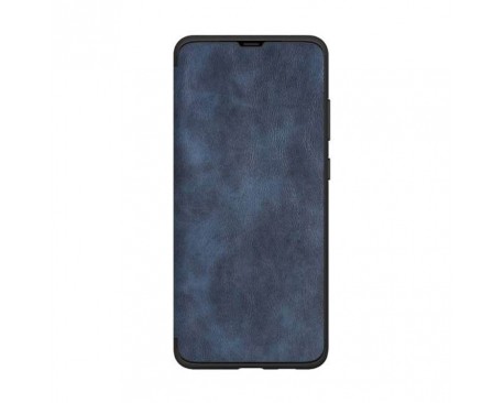 Husa Premium Flip Book Upzz Leather, Compatibila Cu Samsung Galaxy S21, Piele Ecologica, Albastru