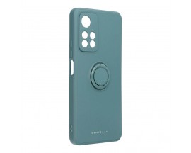 Husa Spate Roar Amber Compatibila Cu Xiaomi Redmi Note 11 Pro, Inel Metalic Pe Spate, Verde