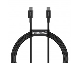 Cablu Date Incarcare Baseus Superior, Usb Type C La Usb C, Lungime 1m, Pd 100w,  Negru - CATYS-B01